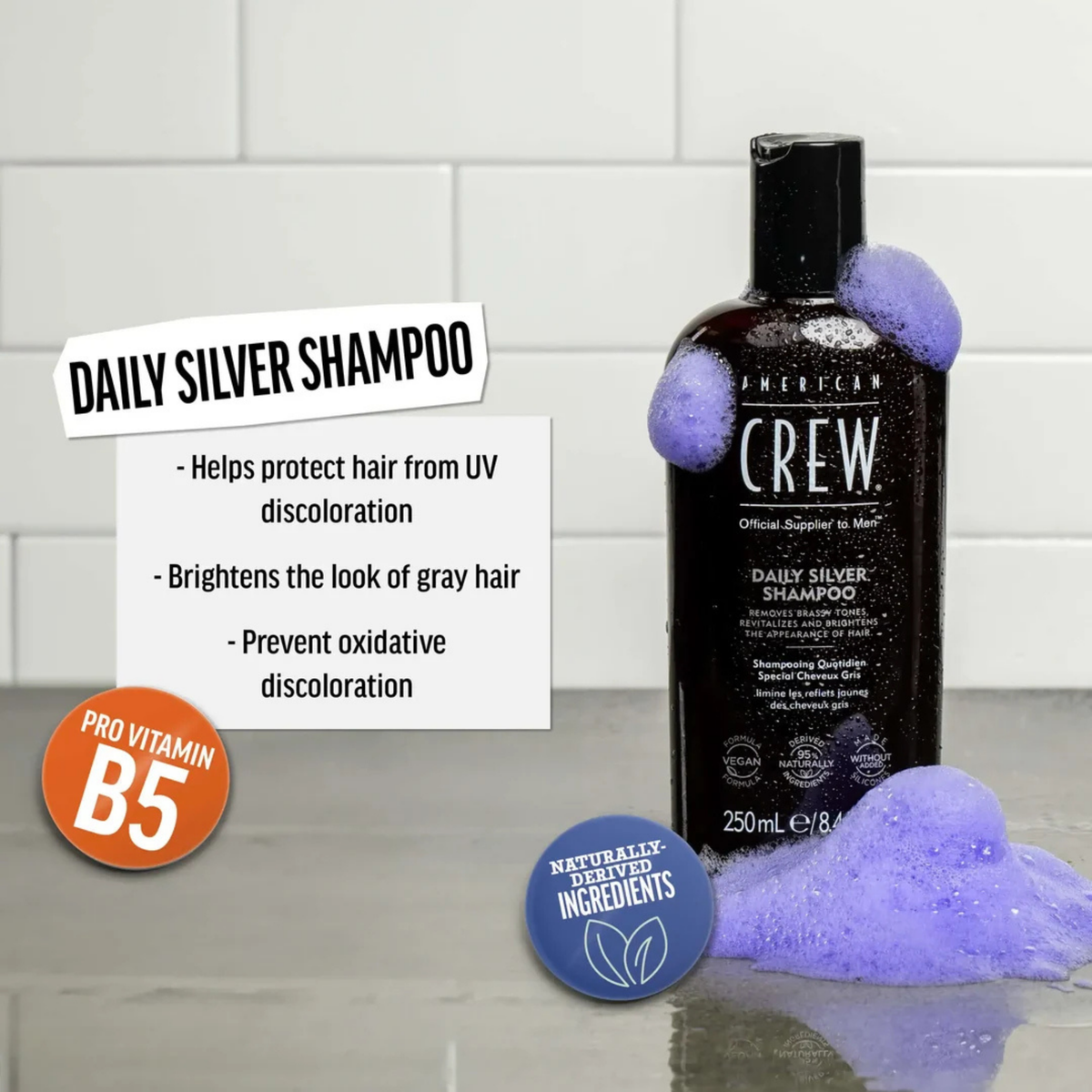 American Crew - Daily Silver Shampoo 250ml – product view 5