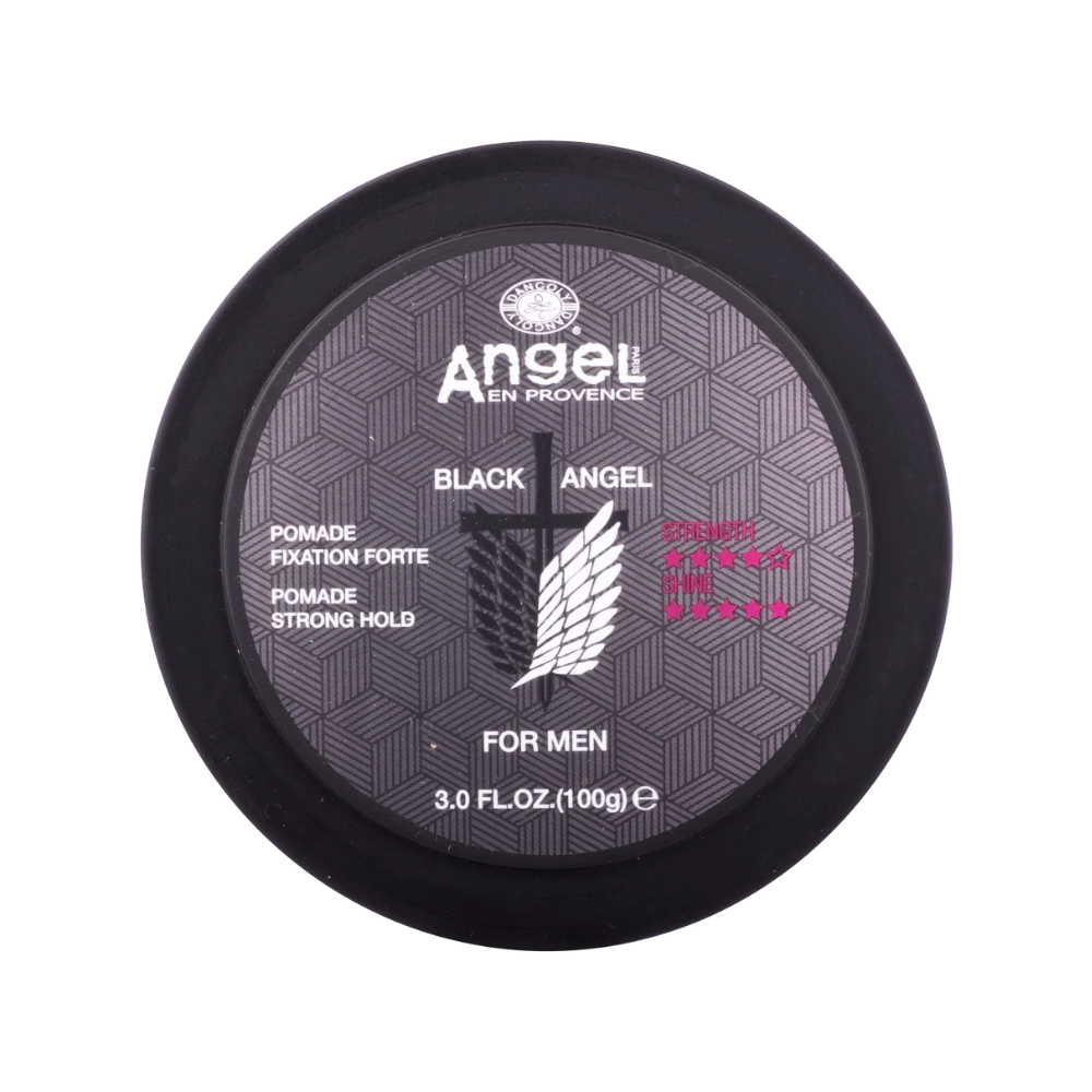 Angel En Provence - Black Angel For Men Pomade Strong Hold 100g – front of pack