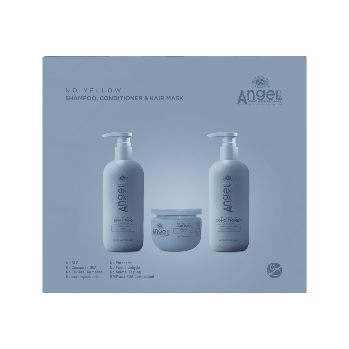 Angel En Provence - Deep Sea No Yellow Crystalline Trio Gift Pack – front of pack