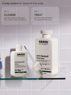 Arata - Anti-Dandruff Shampoo 200ml & Serum 30ml Combo – how to use