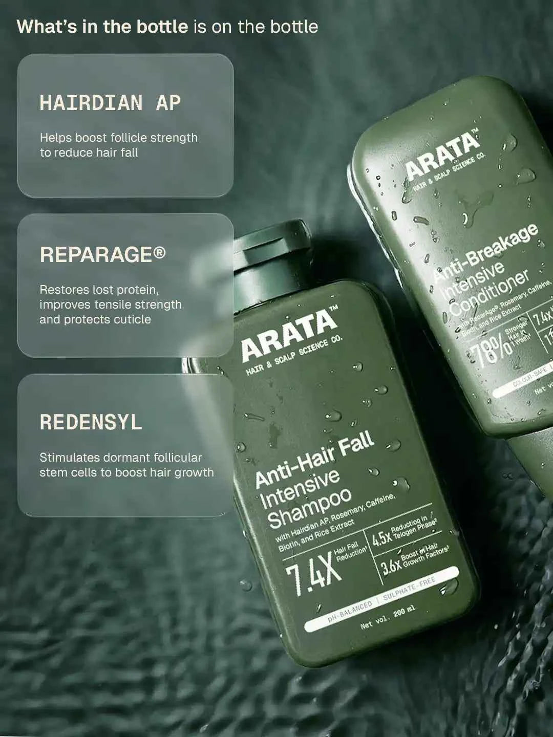 Arata - Anti-Hair Fall Shampoo & Anti-Breakage Conditioner Combo