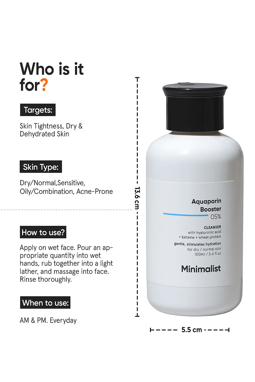 Minimilist - Aquaporin Booster 5% Cleanser-100ml - Zilion