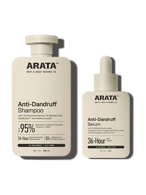 Arata - Anti-Dandruff Shampoo 200ml & Serum 30ml Combo – front of pack