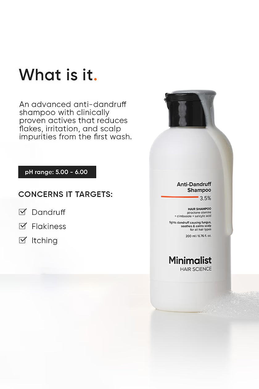 Minimilist - Anti Dandruff Shampoo 3.5% -200ml - Zilion
