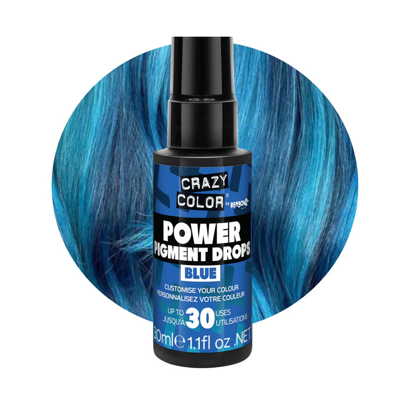 Crazy Color - Power Pigment Drops Blue 30ml (High Concentration Colour)