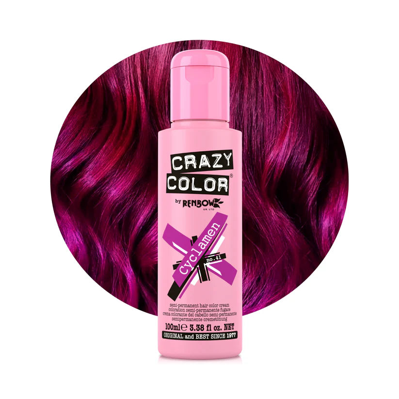 Crazy Color - Conditioning Semi-Permanent Hair Color Cream Cyclamen 100ml