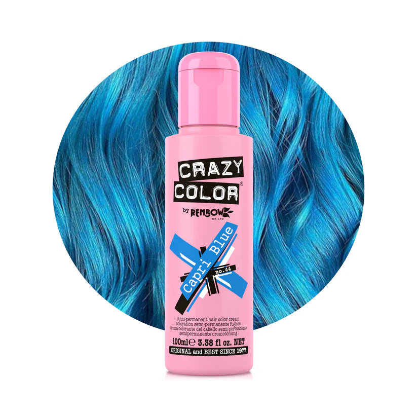 Crazy Color - Conditioning Semi-Permanent Hair Color Cream Capri Blue 100ml