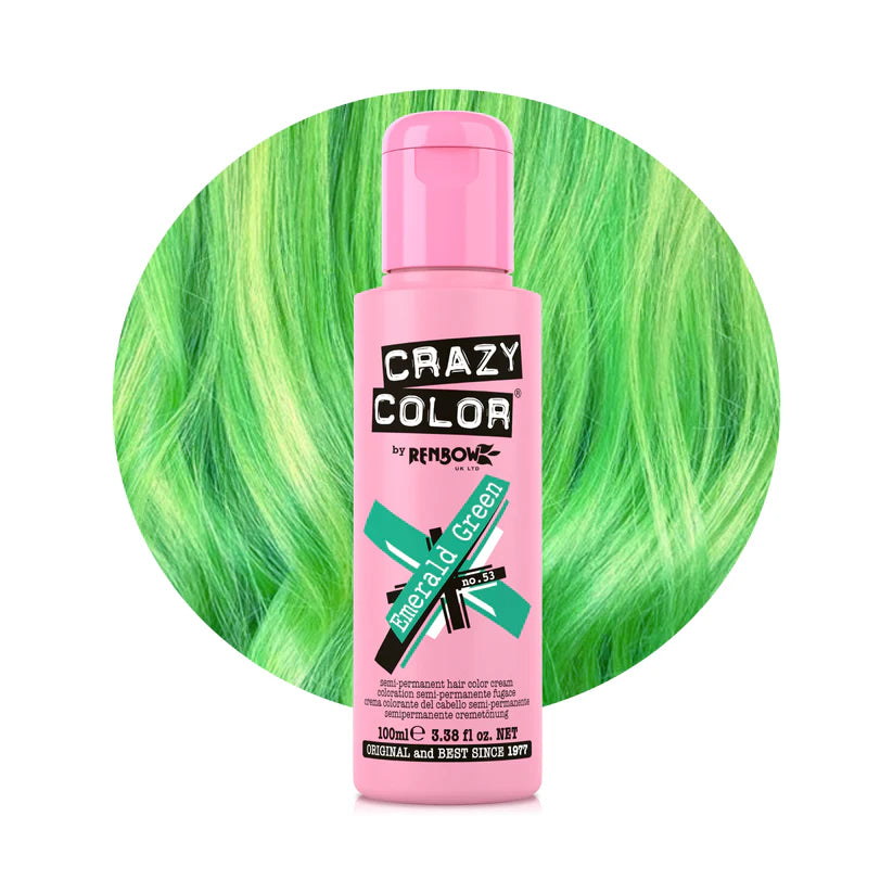 Crazy Color - Conditioning Semi-Permanent Hair Color Cream Emerald Green 100ml