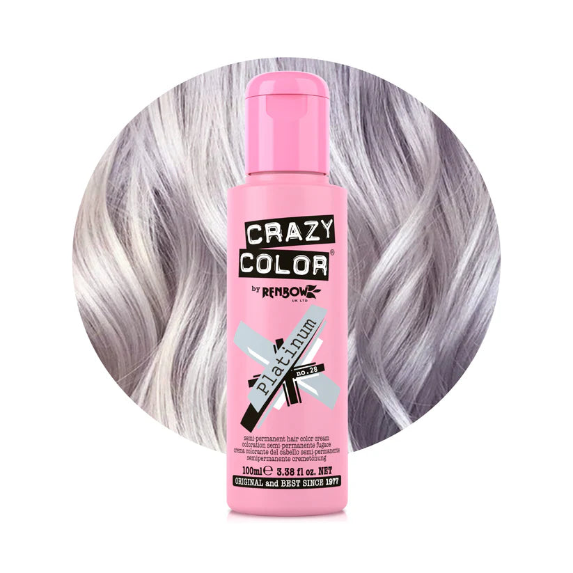 Crazy Color - Conditioning Semi-Permanent Hair Color Cream Platinum 100ml