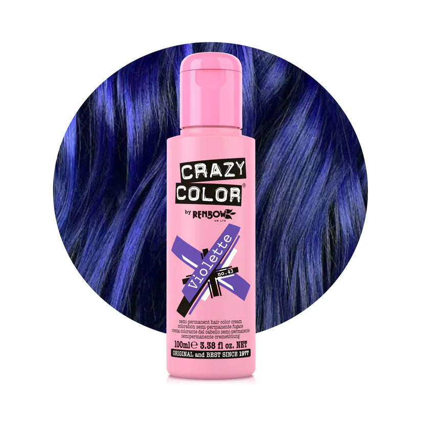 Crazy Color - Conditioning Semi-Permanent Hair Color Cream Violette 100ml