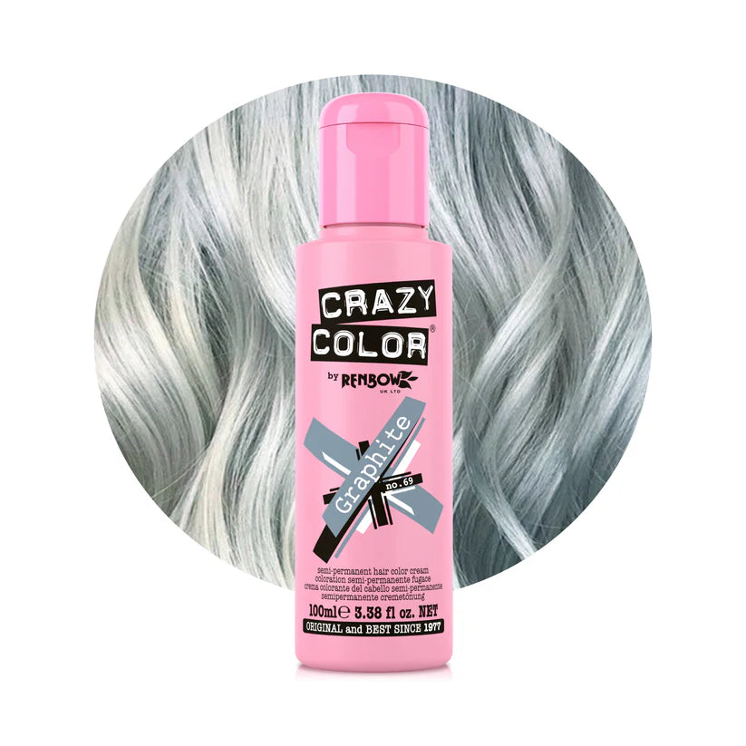 Crazy Color - Conditioning Semi-Permanent Hair Color Cream Graphite 100ml