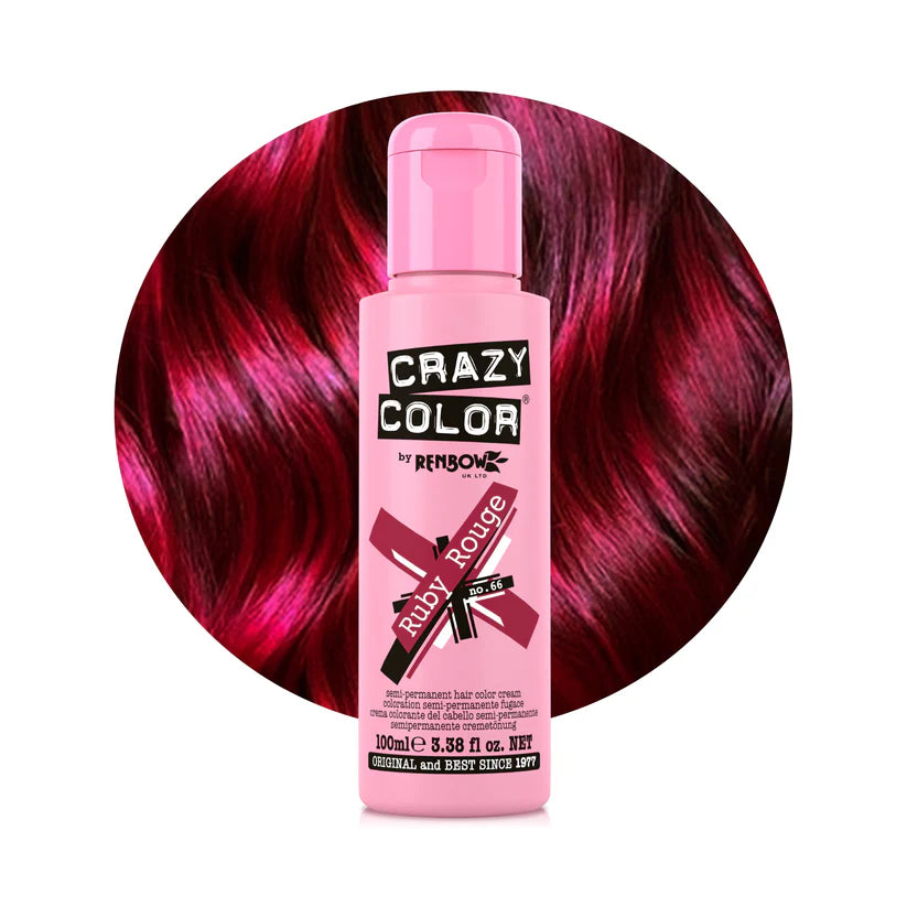 Crazy Color - Conditioning Semi-Permanent Hair Color Cream Ruby Rouge 100ml
