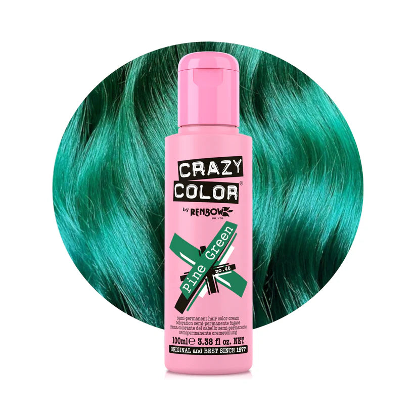 Crazy Color - Conditioning Semi-Permanent Hair Color Cream Pine Green 100ml