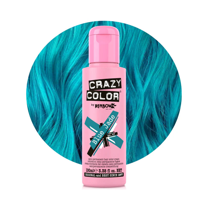Crazy Color - Conditioning Semi-Permanent Hair Color Cream Blue Jade 100ml