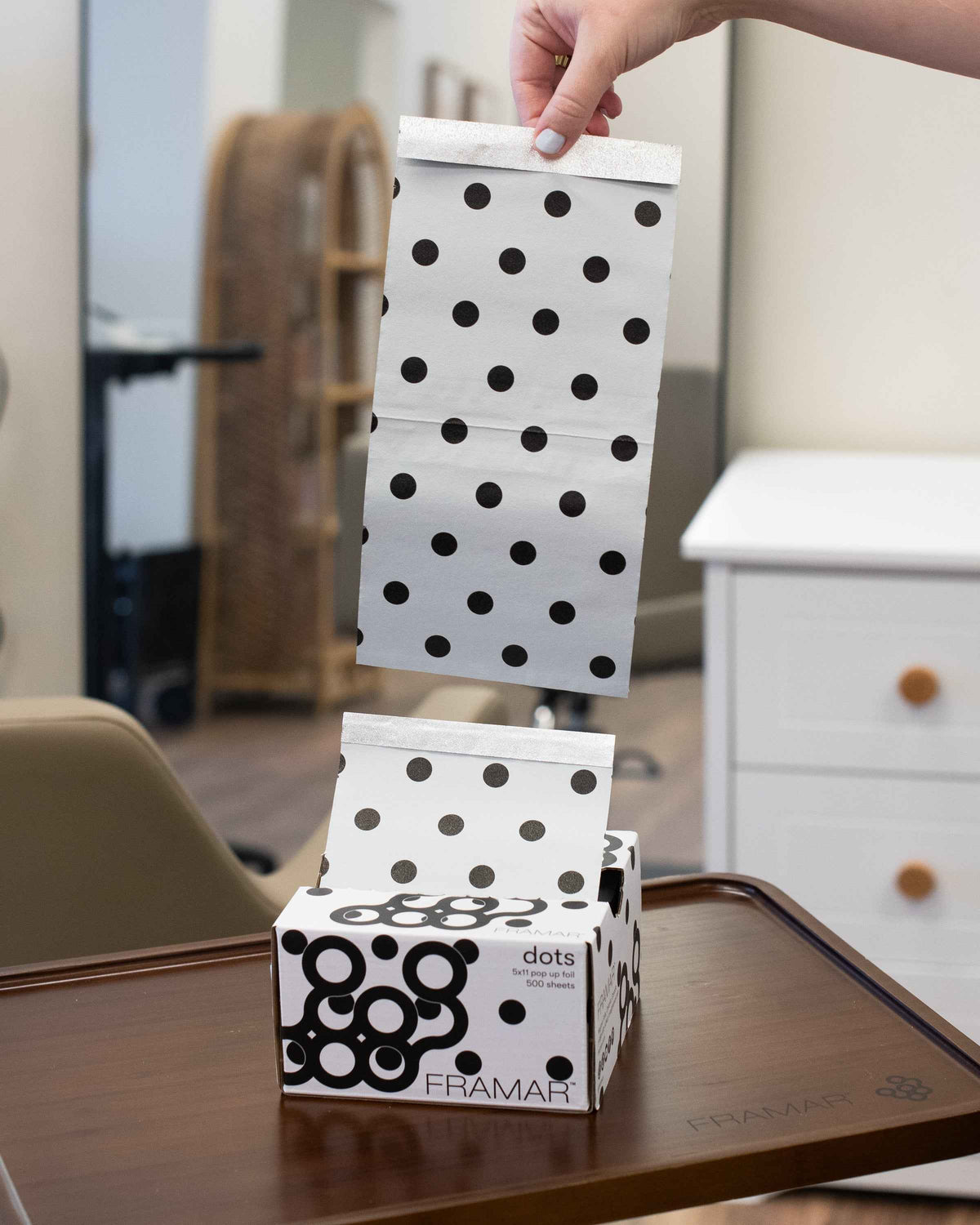 Framar - Pop Up Foil - Black Polka Dot 500 Sheets