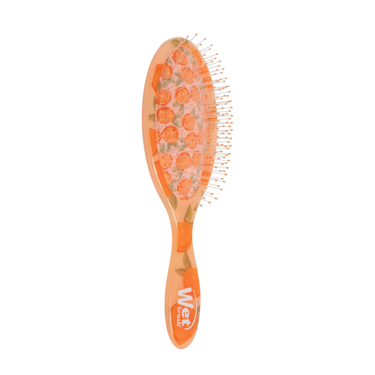 Wet Brush Tutti Fruitti Detangler Peach IntelliFlex bristles angle view