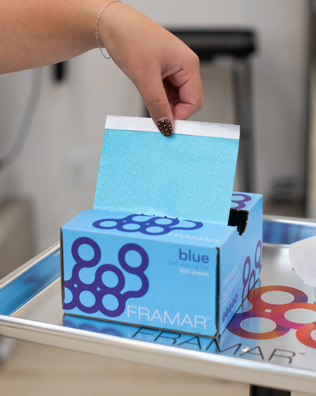 Framar blue foil highlights