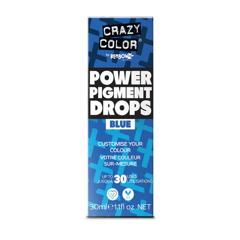 Crazy Color - Power Pigment Drops Blue 30ml (High Concentration Colour)