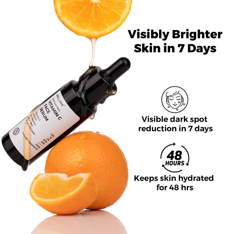 Brillare - 10% Vitamin C Face Serum For Bright, Glowing Skin 30ml