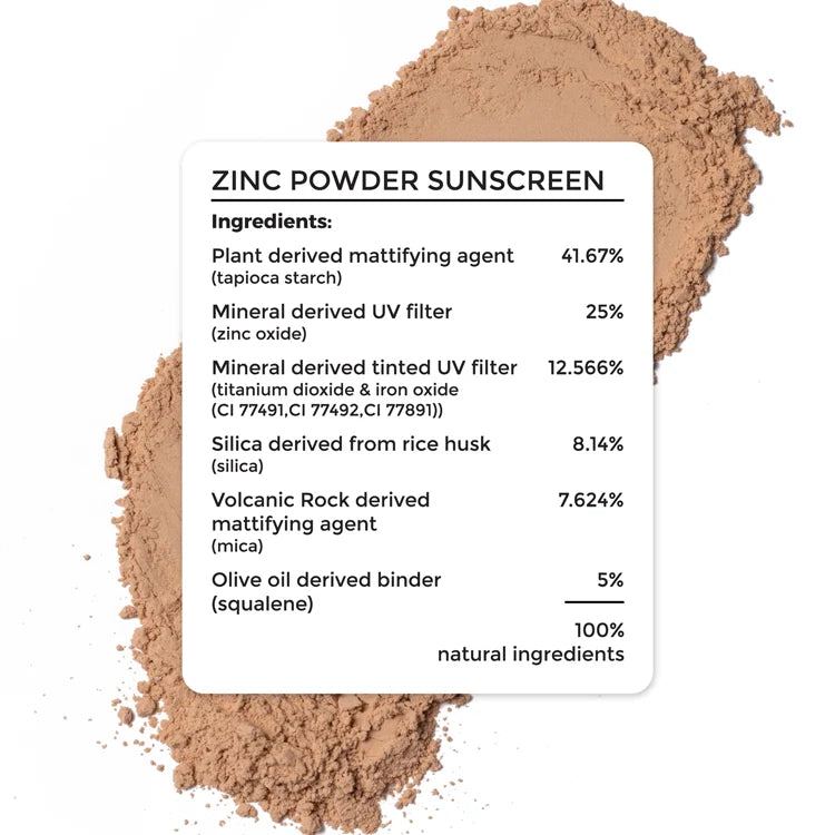Brillare - Zinc Powder Sunscreen SPF50 Beige 4g
