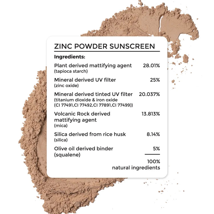 Brillare - Zinc Powder Sunscreen SPF50 Bronze 4g