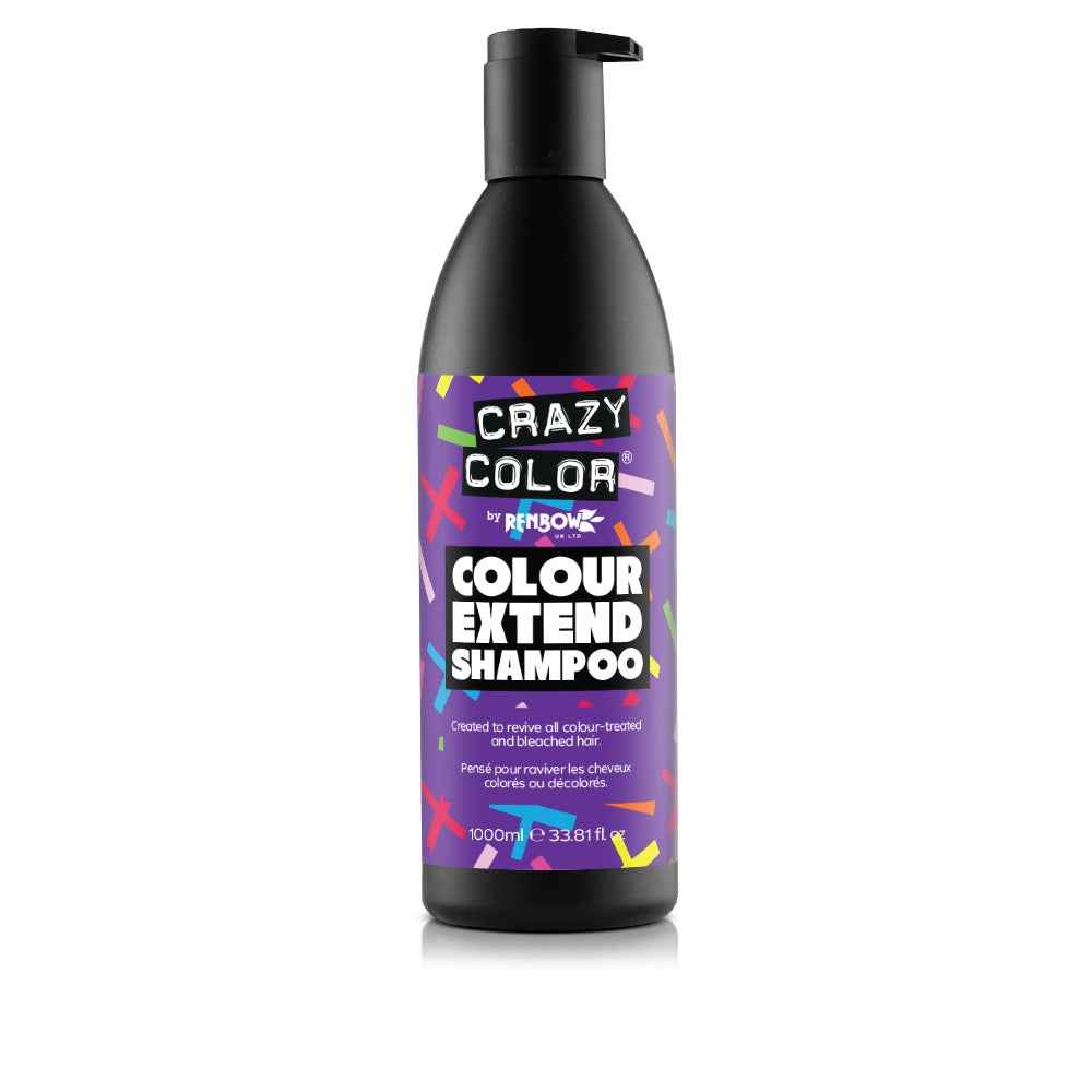 Crazy Color - Color Extending Shampoo & Rainbow Care Conditioner Duo 1000ml Bundle – Crazy Color Color Extending Shampoo 1000ml