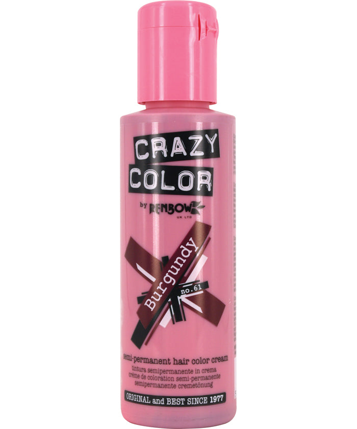 Crazy Color - Conditioning Semi-Permanent Hair Color Cream Burgundy 100ml
