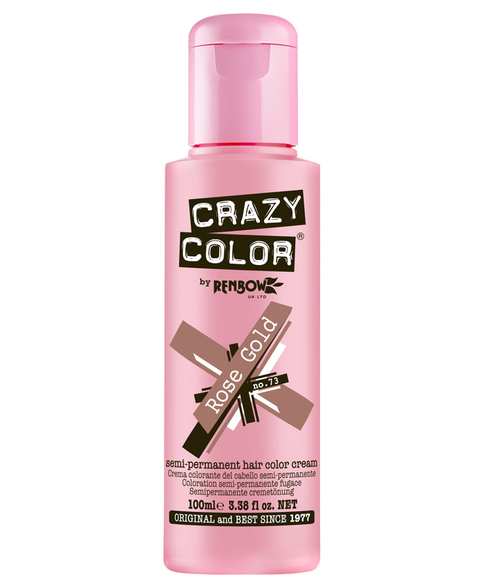 Crazy Color - Metallic Conditioning Semi Permanent Hair Color Cream Rose Gold 100ml