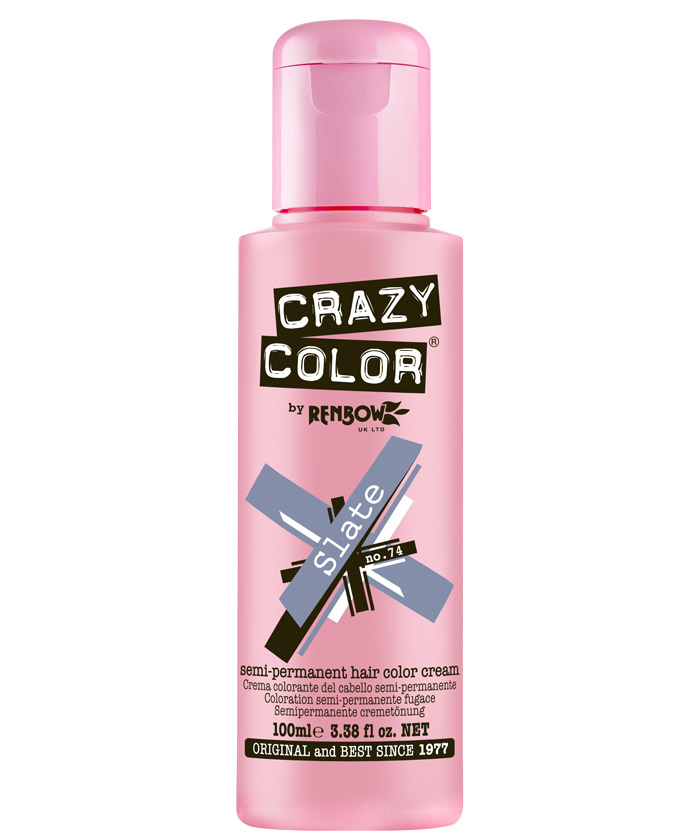 Crazy Color - Metallic Conditioning Semi Permanent Hair Color Cream Slate 100ml