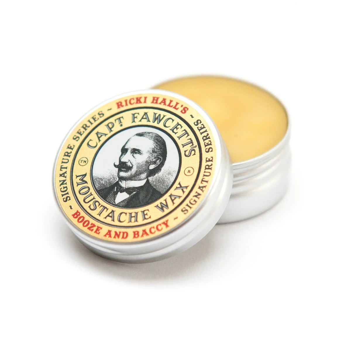 Captain Fawcett - Ricki Hall Booze and Baccy Moustache Wax (2230) – Twin Pack (2 x 15ml) – Captain Fawcett - Ricki Hall Booze and Baccy Moustache Wax (2230) 15ml