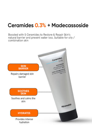 Minimilist - Ceramides 0.3% + Madecassoside Moisturizer 30ml - Zilion