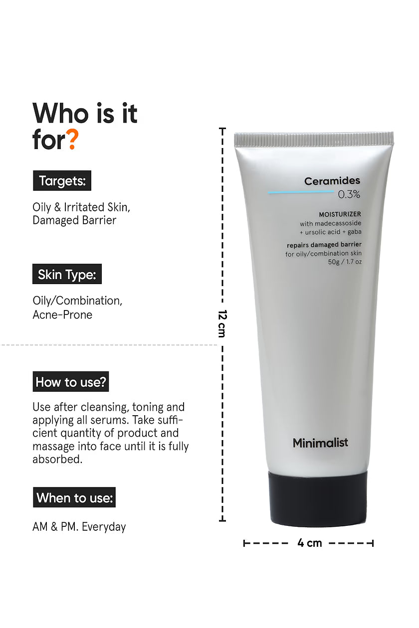 Minimilist - Ceramides 0.3% + Madecassoside Moisturizer 30ml - Zilion