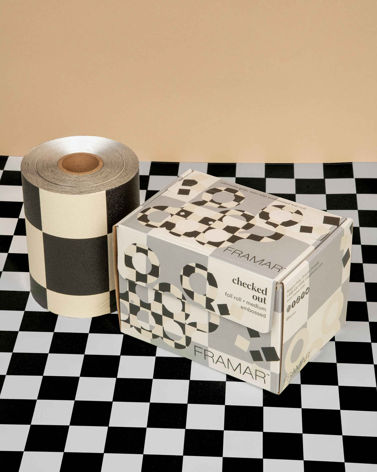 Framar - Embossed Foil Roll - Checked Out 97.5m