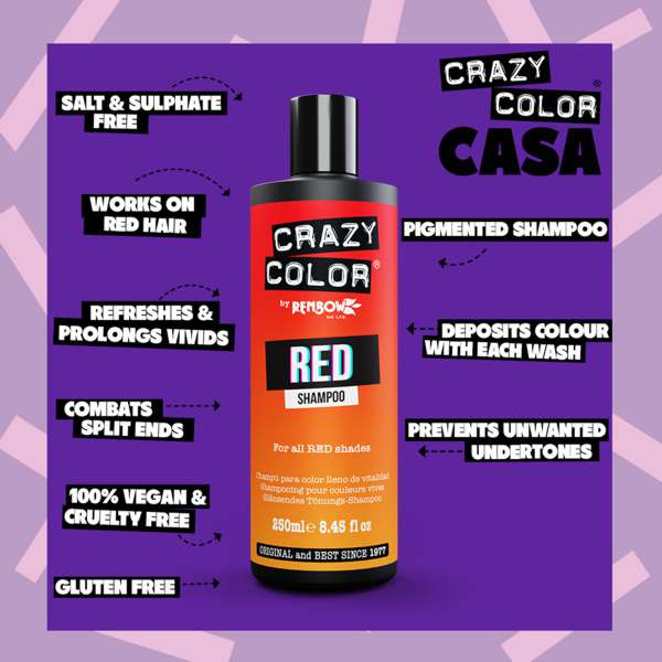 Crazy Color - Vibrant Shampoo Red 250ml