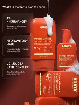 Arata - Damage Defence Super Shampoo, Conditioner & Serum Combo