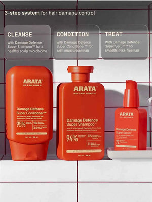 Arata - Damage Defence Super Shampoo, Conditioner & Serum Combo