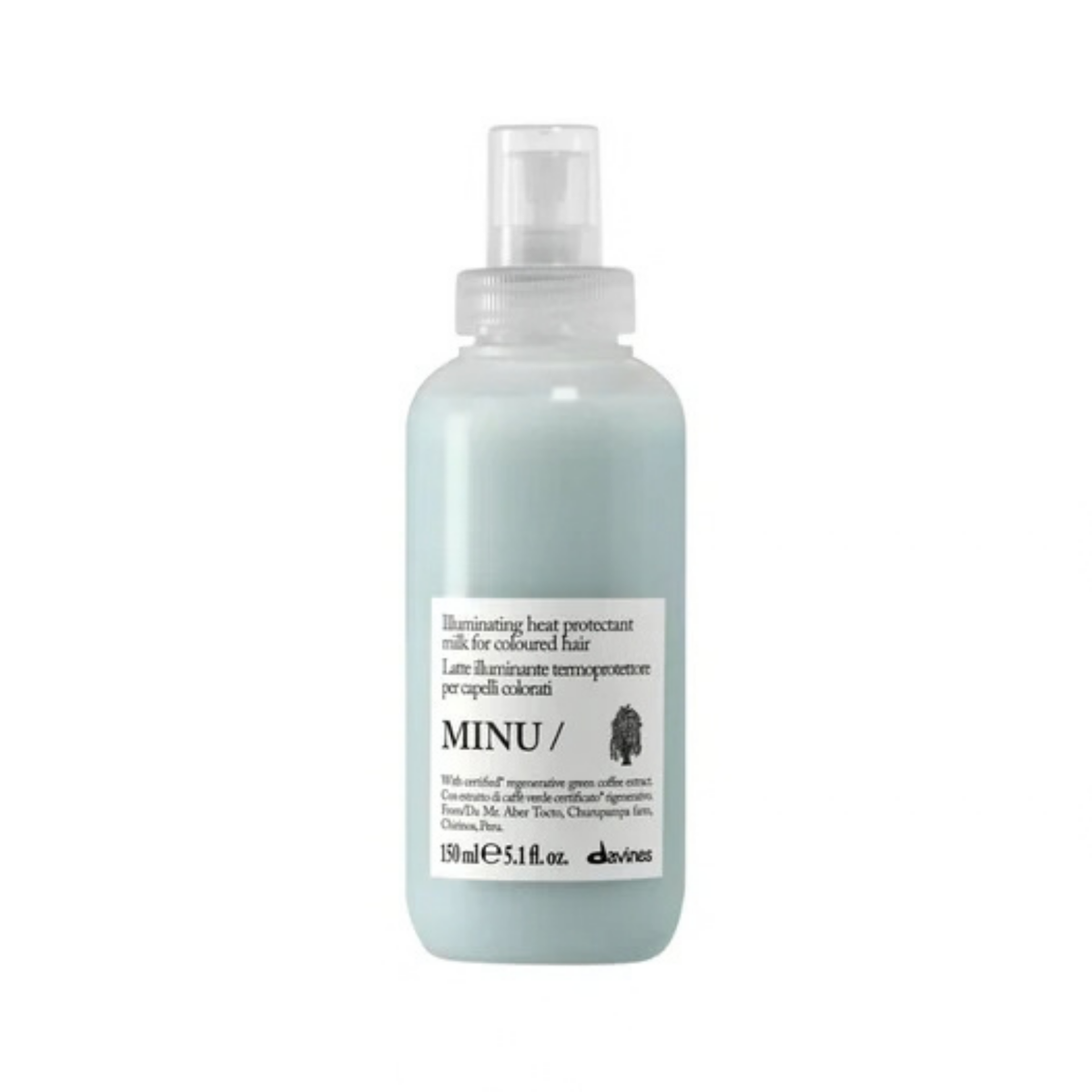 Davines - Minu Illuminating Heat Protectant Milk 150ml – front of pack