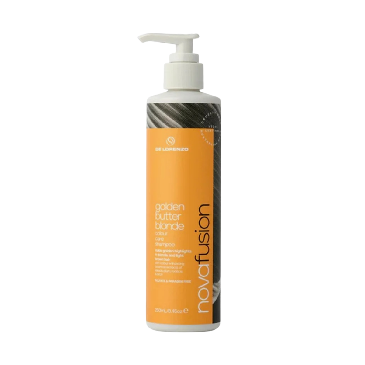 De Lorenzo - Nova Fusion Golden Butter Blonde Shampoo 250ml – front of pack