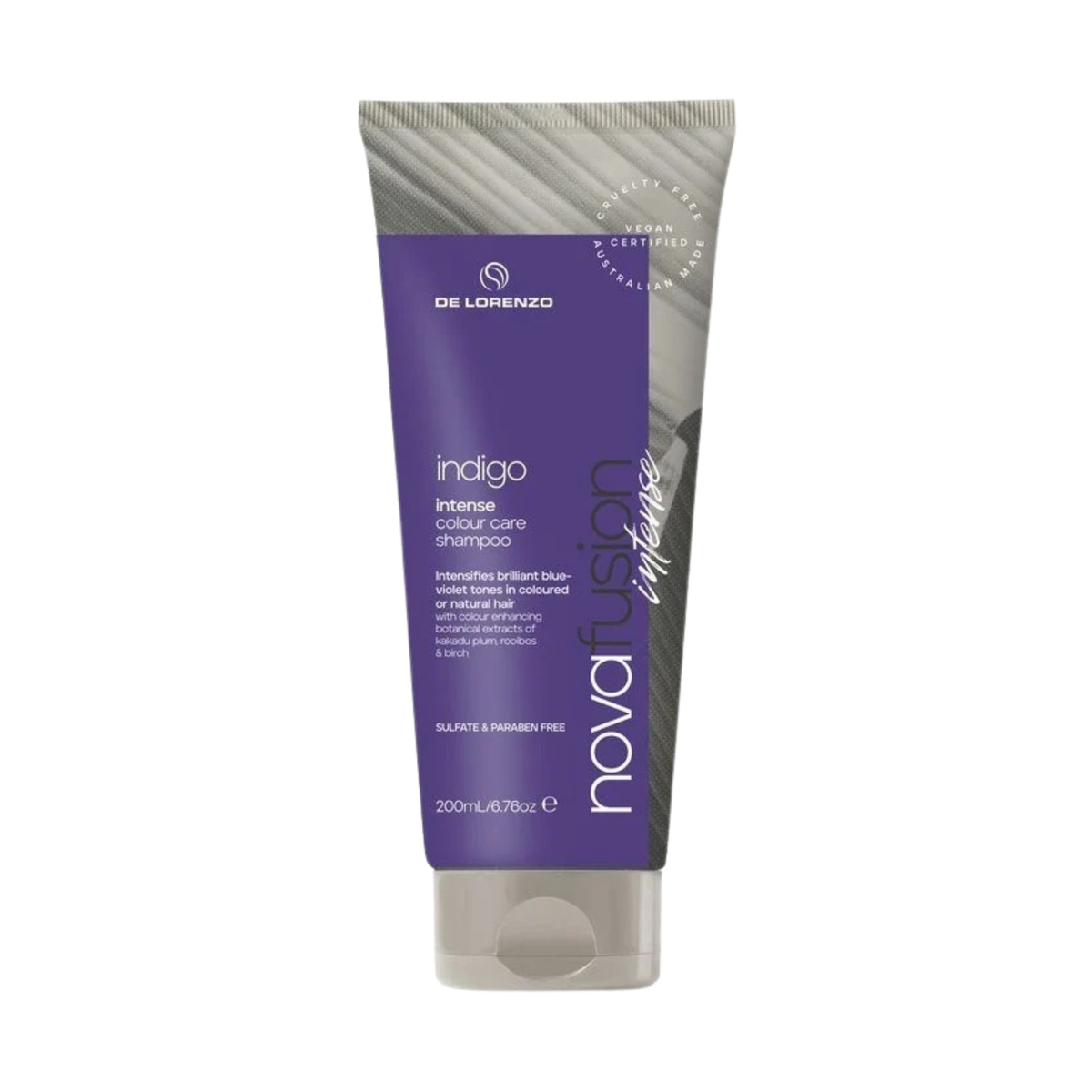 De Lorenzo - Nova Fusion Intense Indigo Shampoo 200ml – front of pack