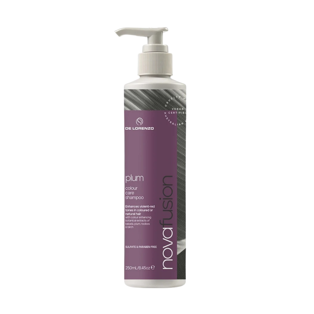 De Lorenzo - Nova Fusion Plum Shampoo 250ml – front of pack