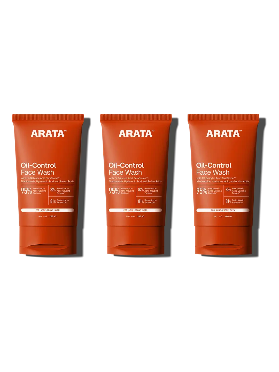Arata - Oil-Control Face Wash 100ml Pack of 3