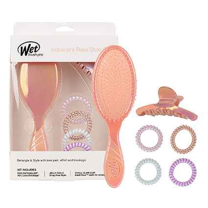 Wet Brush - Pro Detangler Holographic Peach Kit