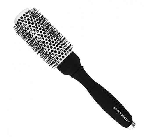 Silver Bullet - Black Velvet Hot Tube Round Hair Brush Medium 33mm