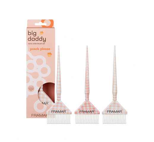 Framar - Peach Please Colour Kit Trio Bundle – Framar Big Daddy Tint Brush - Peach Please 3pk