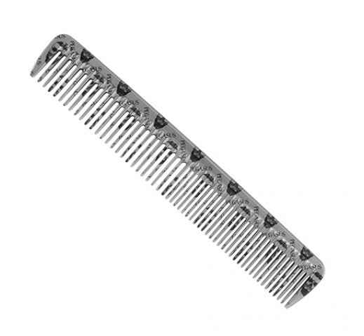 Pegasus - Skulleto 202 Styling Comb Silver – Silver skull print
