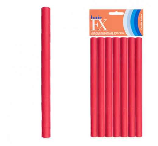 Hair FX - Flexible Rod Medium Red 12pc
