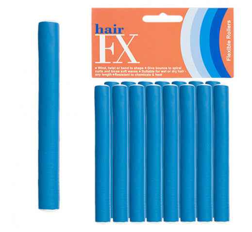 Hair FX - Flexible Rod Short Blue 12pc