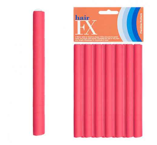 Hair FX - Flexible Rod Short Red 12pc