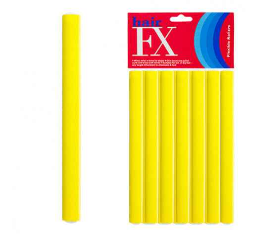 Hair FX - Flexible Rod Short Yellow 12pc