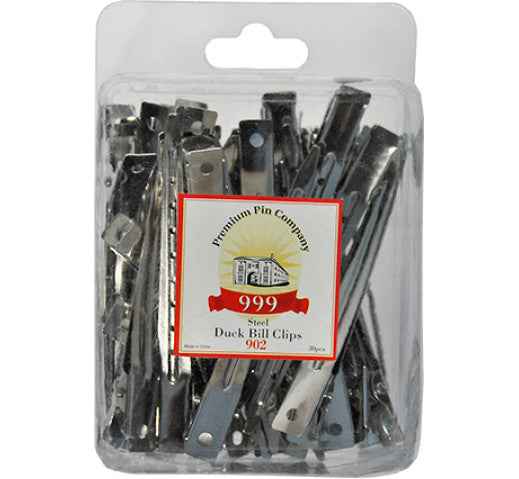 999 Premium Pin Company - Duckbill Steel Clips - 902, 30pc